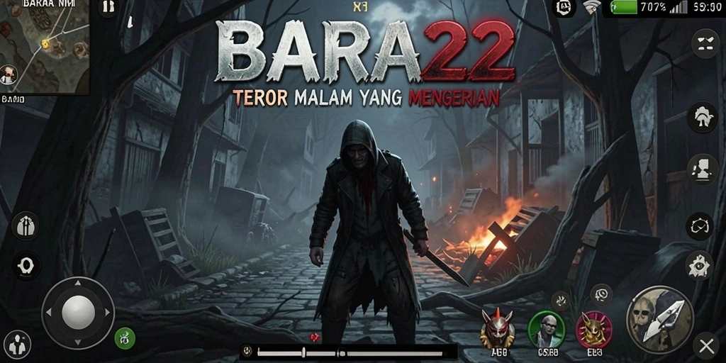 Tampilan gameplay BARA22 yang mencekam dan penuh ketegangan.