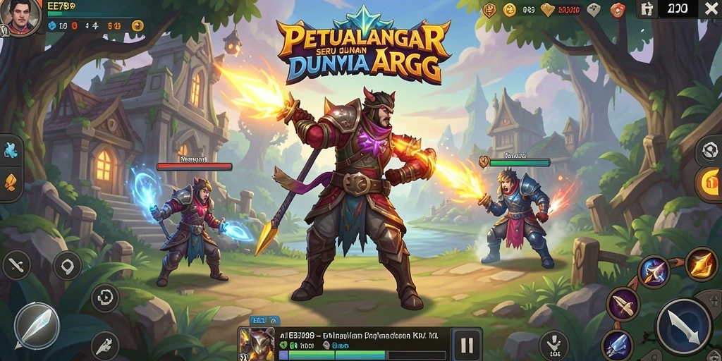Tangkapan layar menampilkan aksi seru dalam gameplay ARPG EE789.