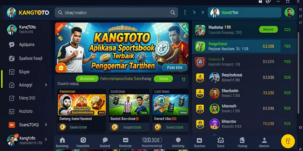 Tampilan utama KANGTOTO dengan opsi taruhan olahraga yang beragam.