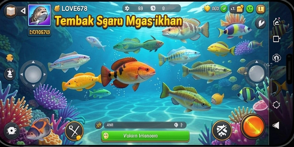 Gameplay menembak ikan yang seru dan menantang di LOVE678.