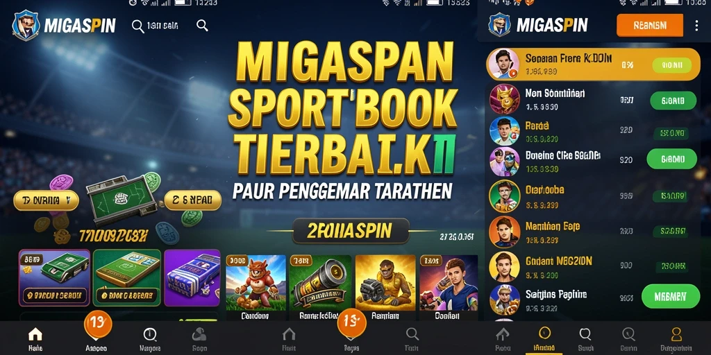 Tampilan antarmuka yang menarik saat bermain Sportsbook MIGASPIN.