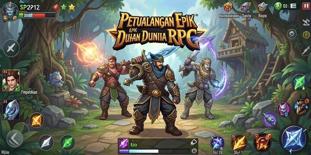 Gameplay RPG mendebarkan di dunia fantasi SP212.